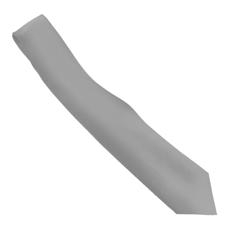 Silver Tie 3.75" Wide Standard Satin Tie 6814
