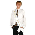 White Satin Prom King Sash | 60" 6852