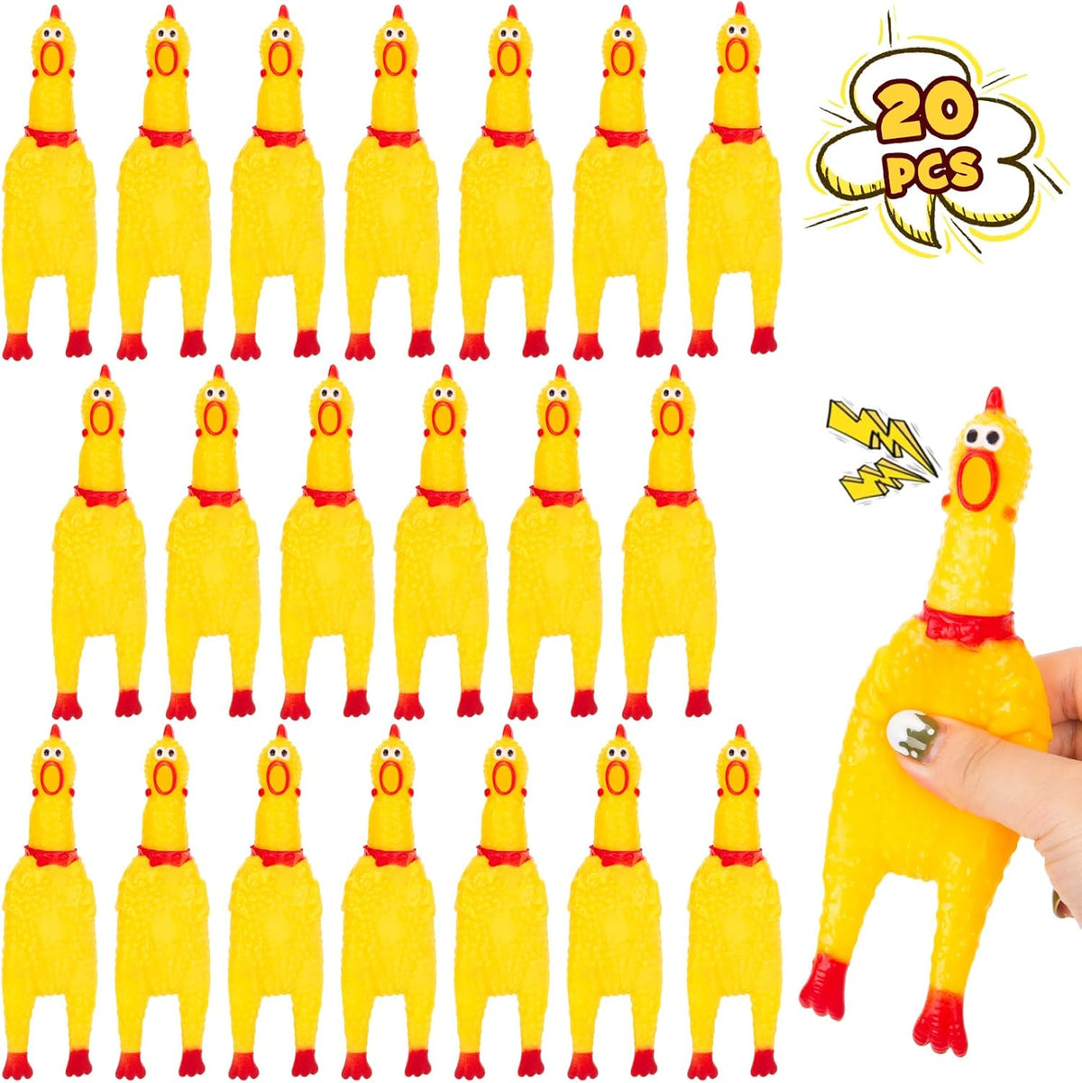 Wholesale Rubber Chickens Bulk | JUMBO BULK PACK 12" STANDARD 1784