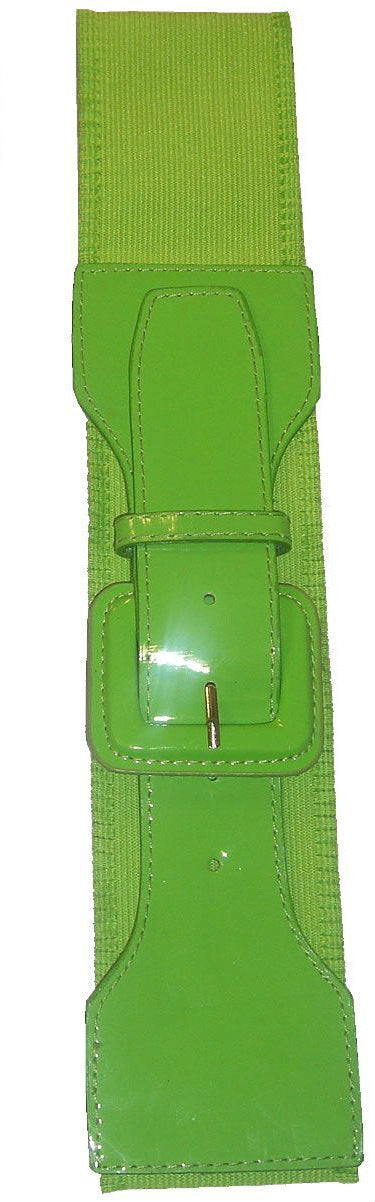 Neon Green 80's Elastic Frill Belt 2409