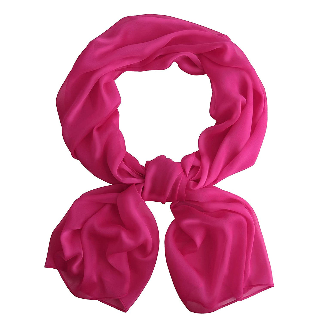 Hot Pink Long Sheer Chiffon Scarf 21" x 60" 2130H