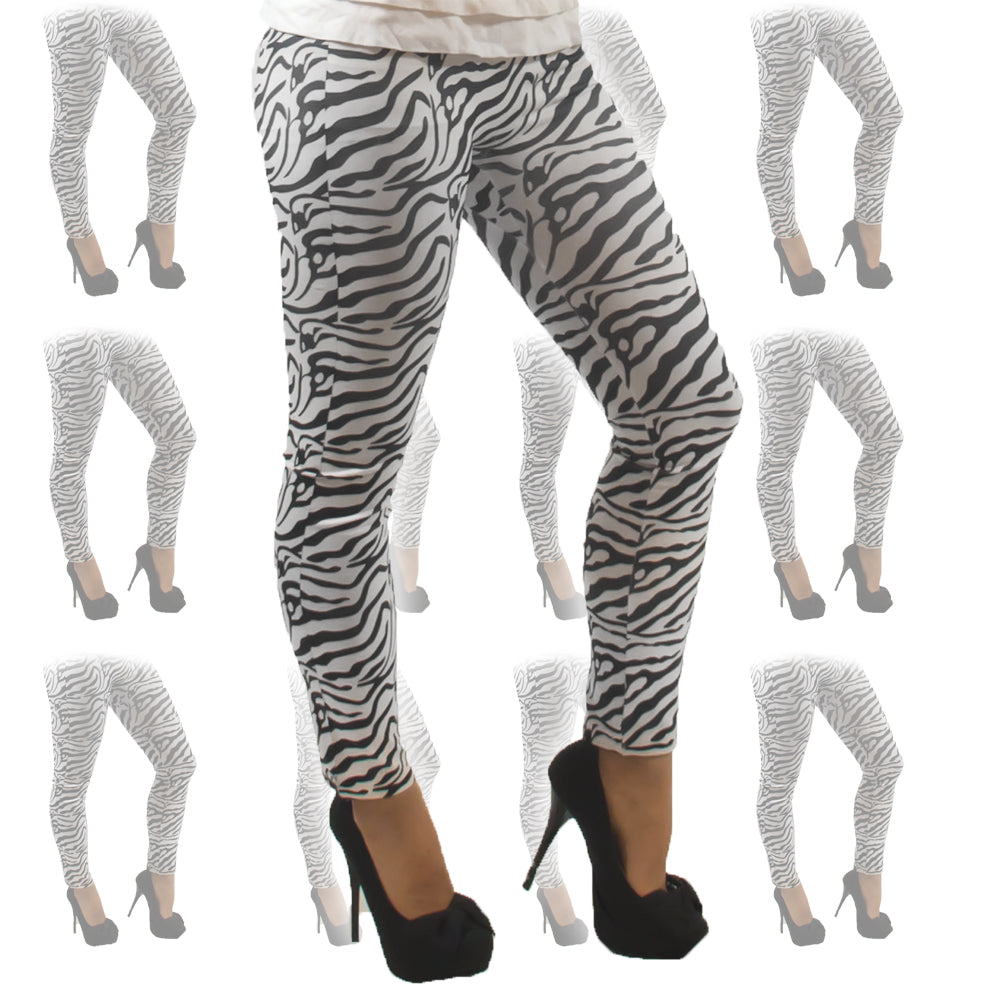Zebra Print Leggings 12 PACK 8017D