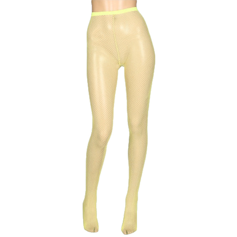 Yellow Fishnet Pantyhose 8044