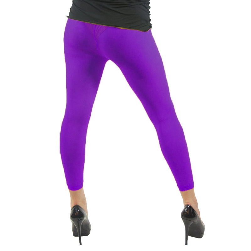Purple Footless Leggings 8098