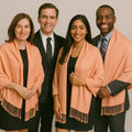 Peach Pashmina Scarf  Shawl 100% Fine Wool Mix 12 PACK  28" x 78" 2121