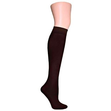 Brown Opaque Knee Highs 12PK  8102D