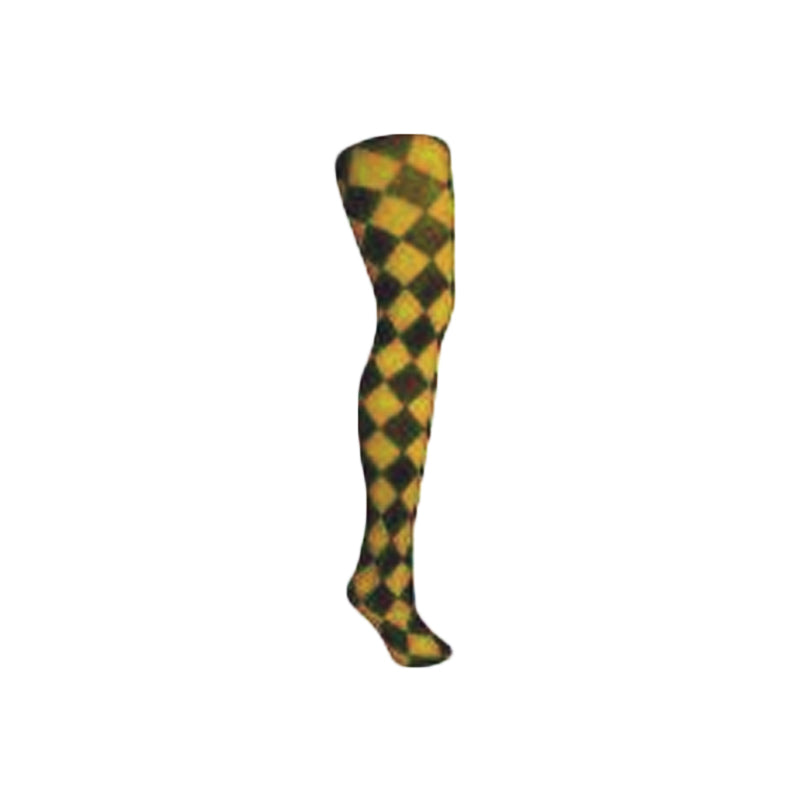 Harlequin Thigh Highs Gold and Black 8146