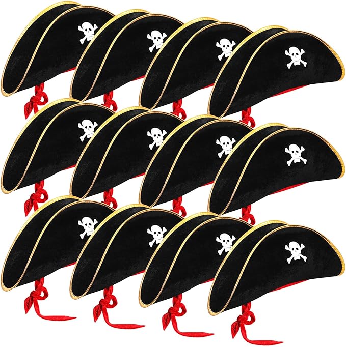 Pirate Hat Bulk | Adult Size Felt 22.5"  1563A