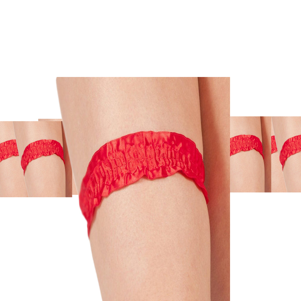 Stripper Garter Red Satin 12PK 8191D