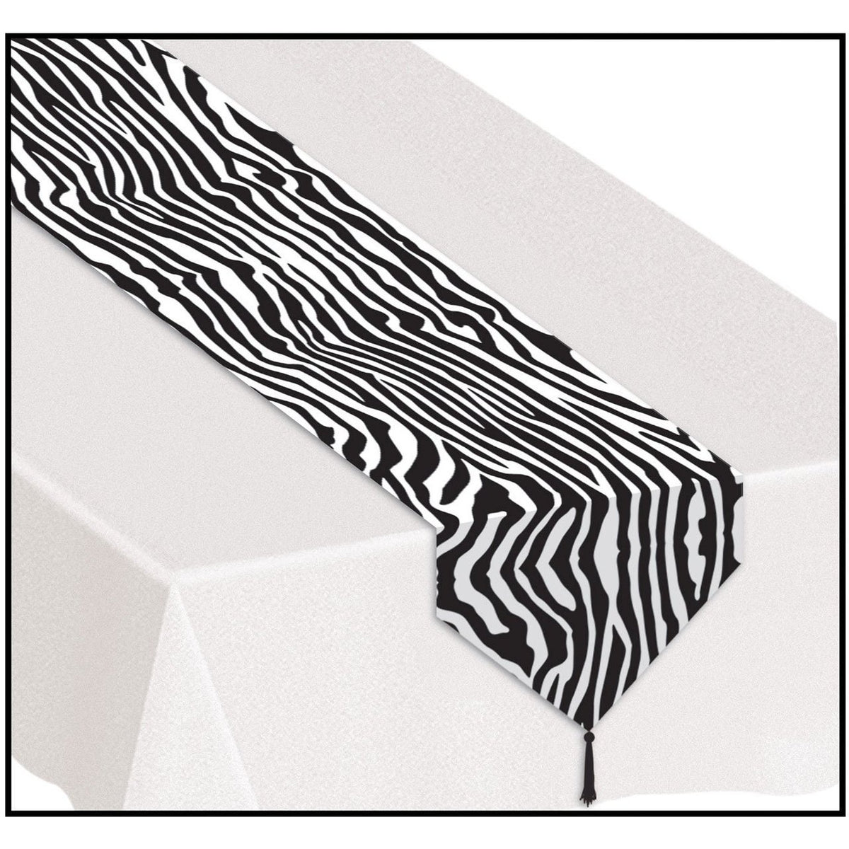 Zebra Table Runner Party Prop 3895