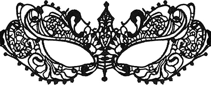 Filigree Black Mask Laser Cut Venetian Masquerade Mardi Gras 9229