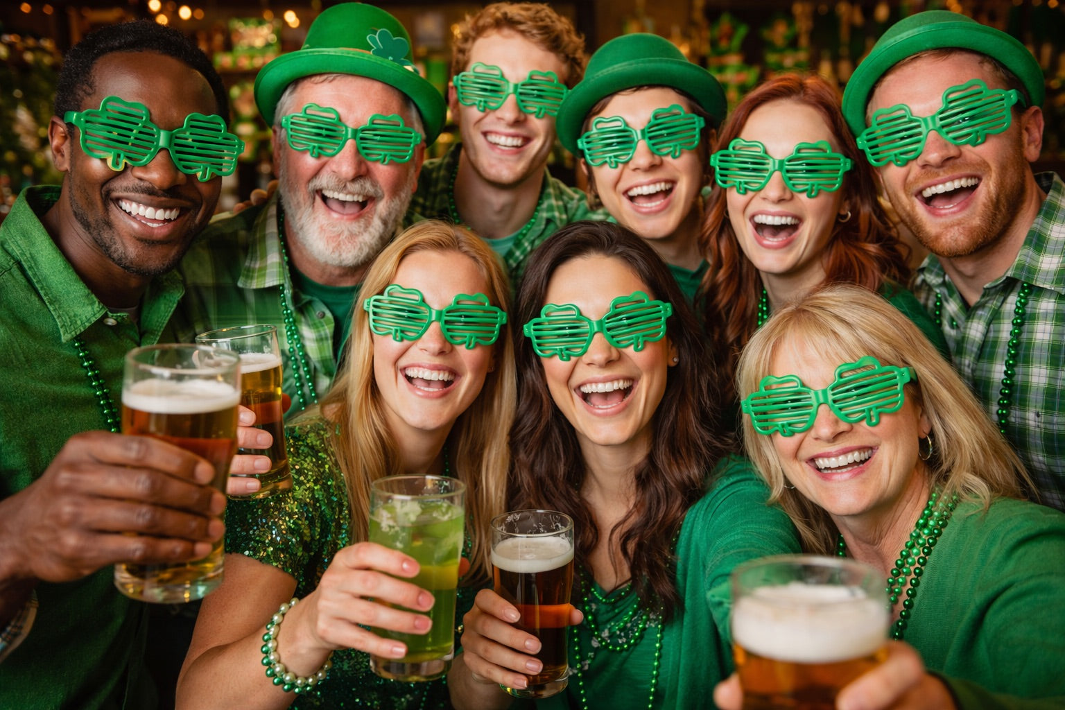 St Patricks Irish Shamrock Sunglasses  7110