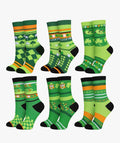 St Patricks Day Socks | Shamrock Socks | St Pattys Day Socks | 10" 6 PACK