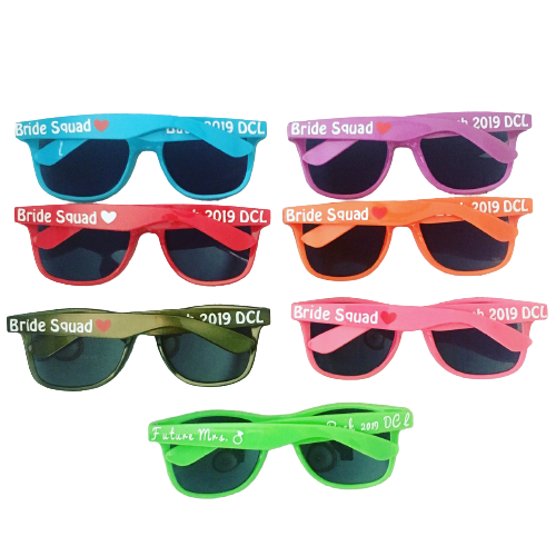 Sunglasses Personalized  Bulk, Customized for Weddings and Bachelorette (Fonts in Picture Gallery)