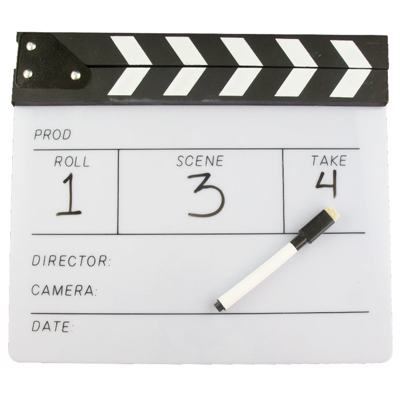 Huge Erasable White Movie Clapperboard 9047