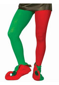 Red and Green Elf Tights Adult 8311