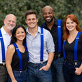 Royal Blue Suspenders Elastic Clip On 1292
