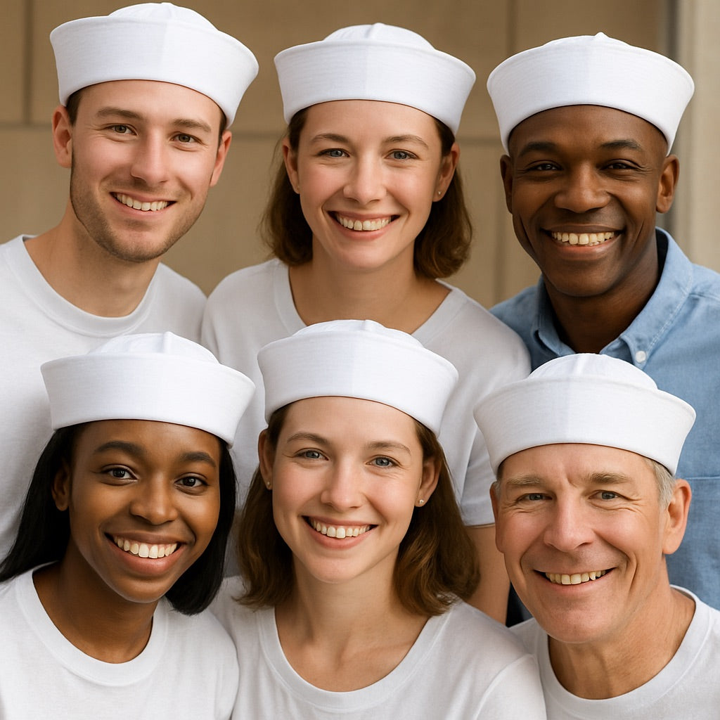 Party Sailor Hats | Cheap Sailor Hats | Wholesale Sailor Hats | 12 PACK Adult Size 22.5" Standard