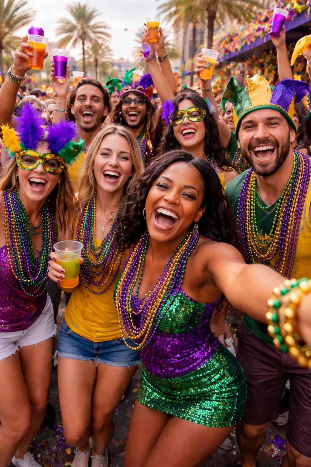 Mardi Gras Party Beads Wholesale |  8mm Mixed 6526