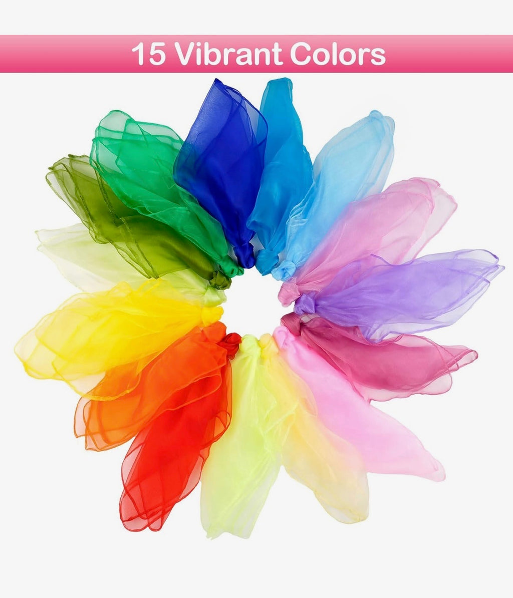 Juggling Scarves 24 PC PACK MULTICOLOR WS1641JS