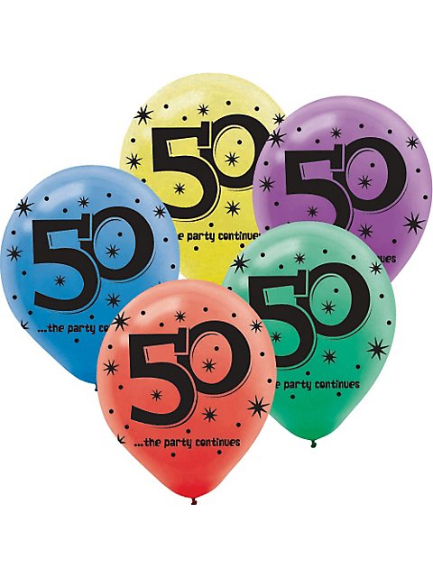 Happy Birthday Balloons 50 The Party Continues 3816