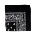 Black Bandanna Paisley 22" Square Standard 100% Cotton 12 PACK  1911DZ