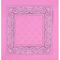Light Pink Paisley Bandanna 22" Square Standard 100% Cotton 12 PACK 1914DZ