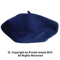 Navy Blue Beret Wool 22.5" Standard Adult Size 1367