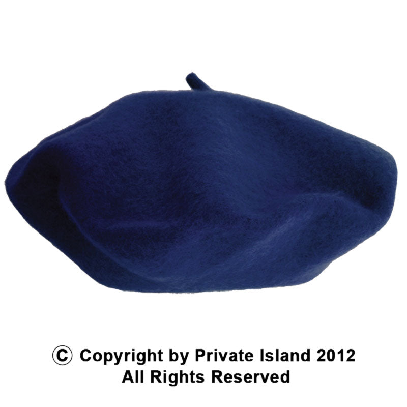 Navy Blue Beret Wool 22.5" Standard Adult Size 1367