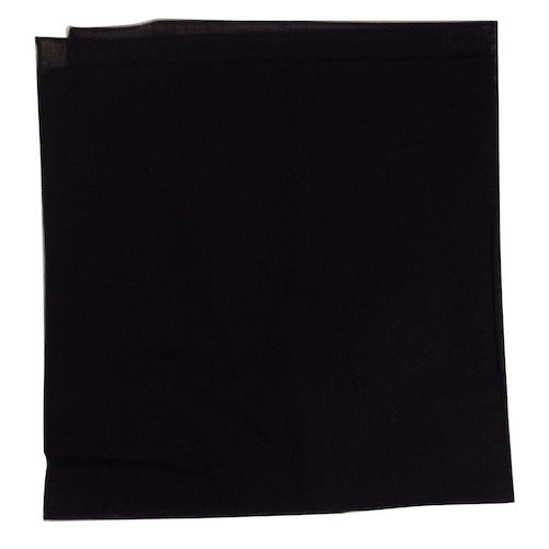Solid Black Bandanna 22" Square Standard 100% Cotton 12 PACK 1935