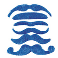 Blue Mustaches | Stick on Mustaches |  12 PACK 1693BL