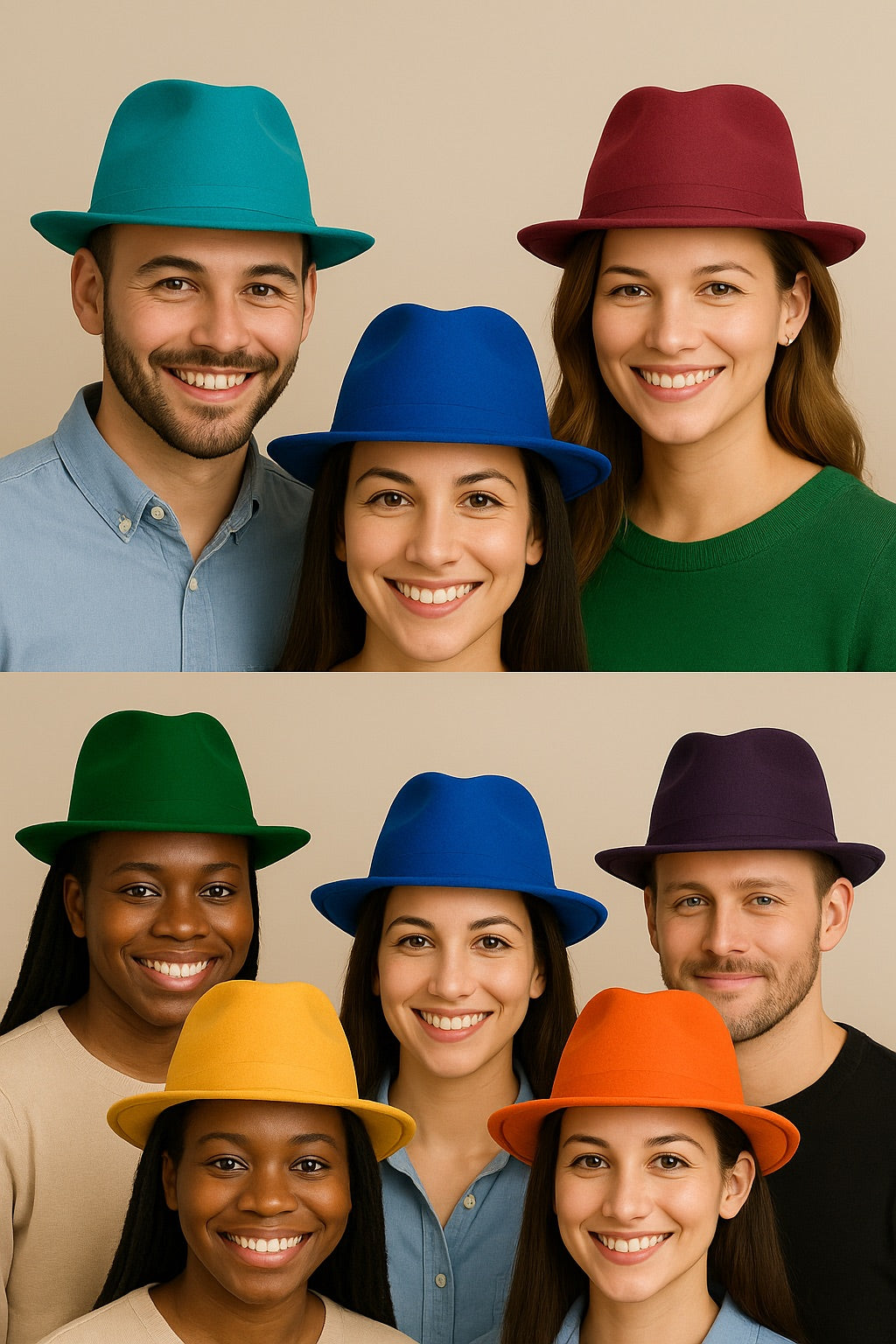 Fedora Hats -Many Different Styles- Sold by 12 PACK | 1300P