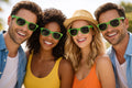 Green Sunglasses |  Iconic 80's Style | 12 PACK Adult Size 1052