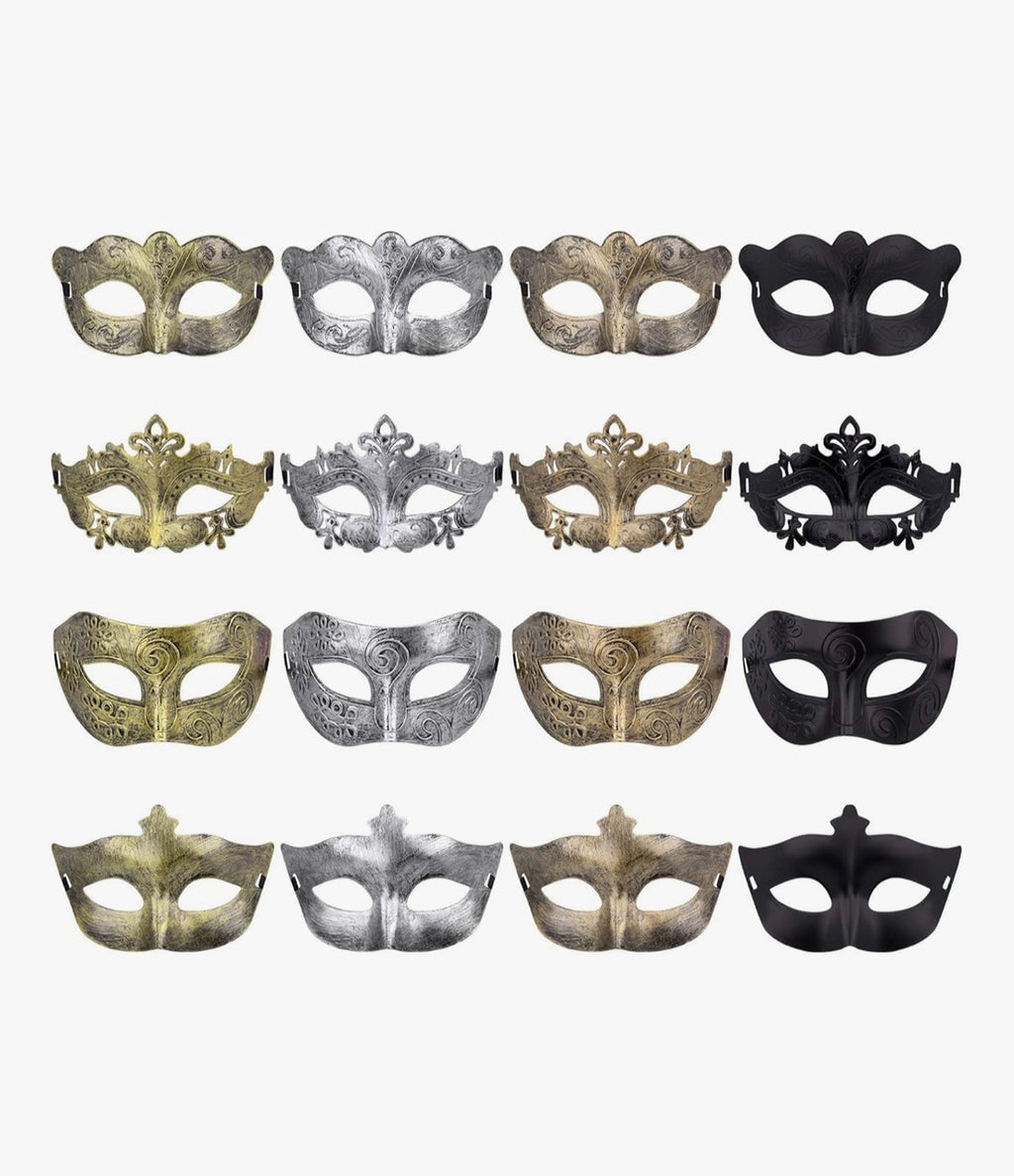 Masquerade Masks Bulk | Masquerade Masks | 16 PACK WS1665D