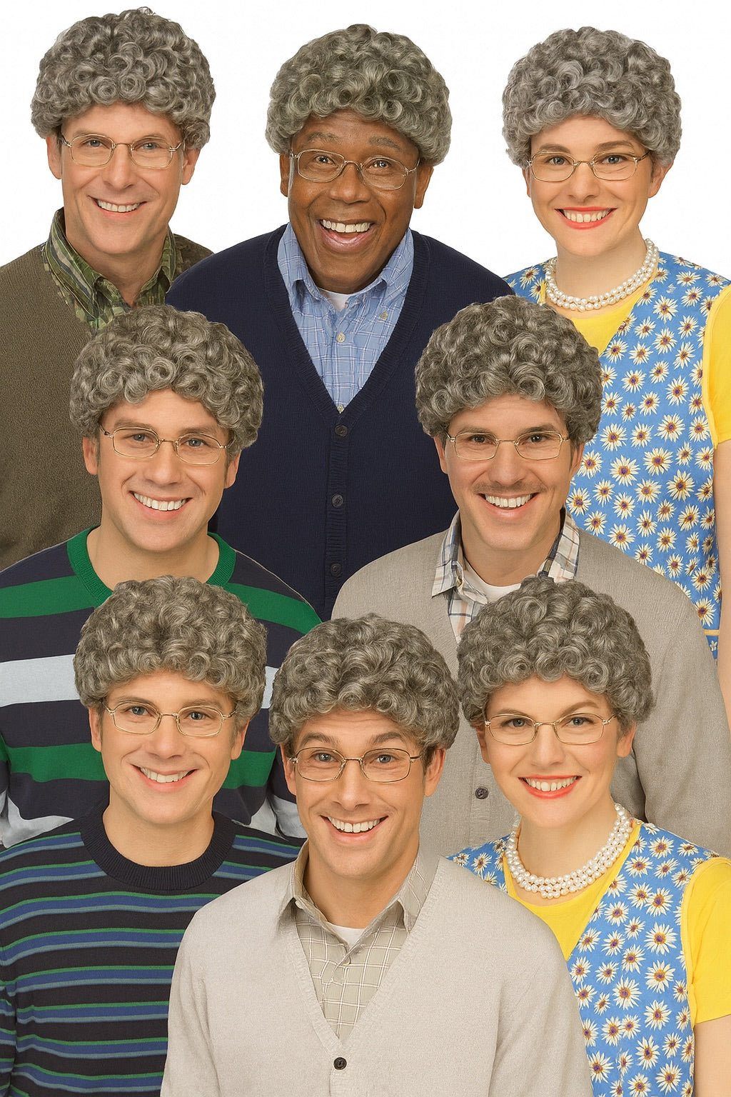 Grandma Wig Halloween | Old Lady Wig | Grey Wig Bulk 6039