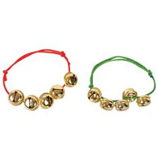 Gold Jingle Bells Bracelet on Cord  12 PACK 6566