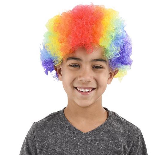 Clown Wigs Wholesale |  Rainbow Child and Adult 12 PACK 6031D