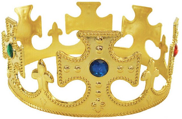 Royal Jeweled Gold King Crown 1442