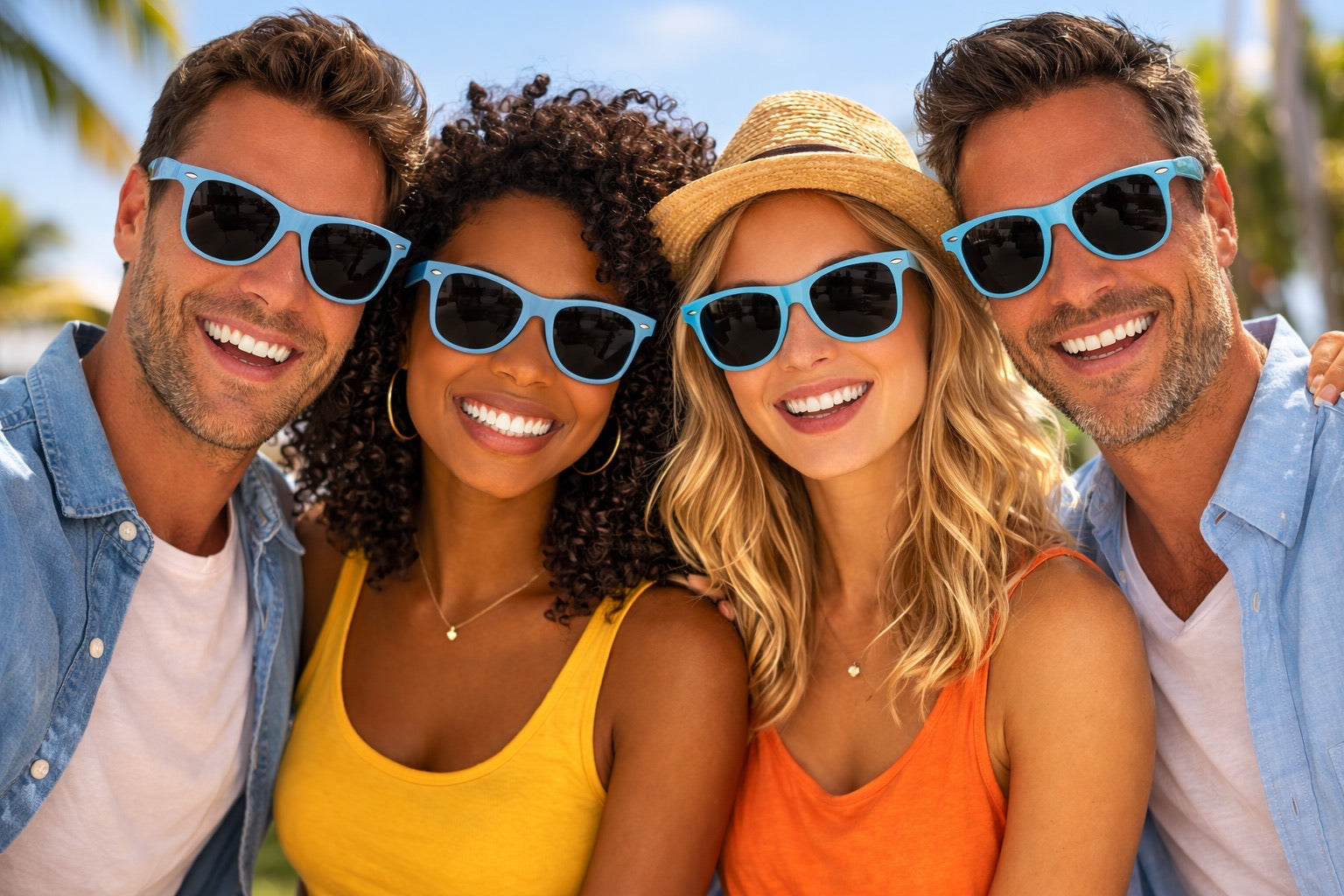 Baby Blue Sunglasses | Iconic 80's Style | 12 PACK  Adult Size 1075