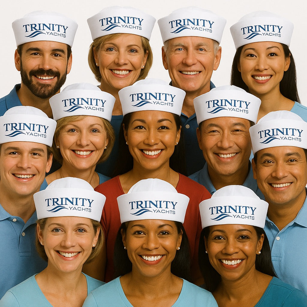 Sailor Hats Bulk | 12 PACK White adult Size 22.5" Standard Circumference for Adults 1345