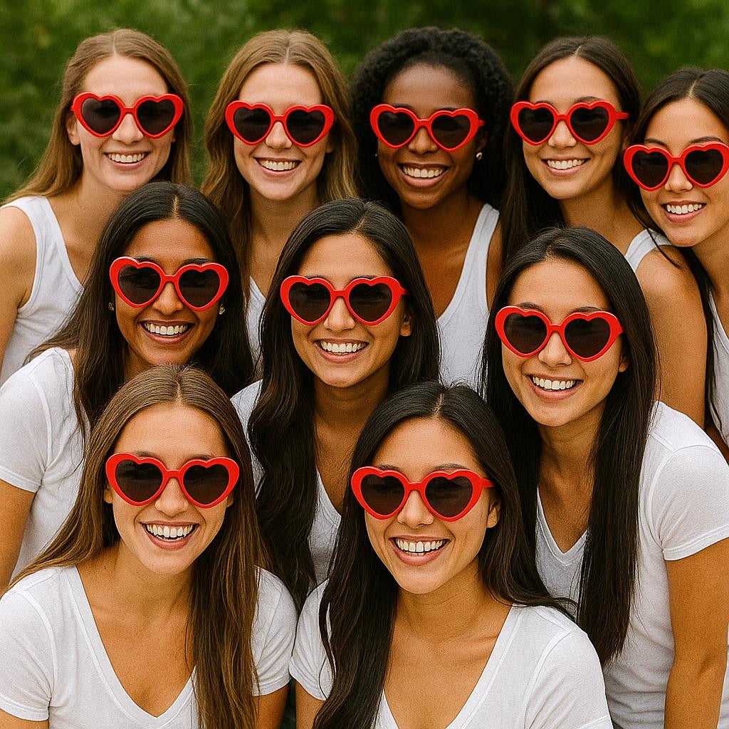Red Heart Shape Sunglasses Adult Size Superior Quality 100% UV  1024DZ