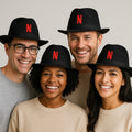 Mens Fedora Hats | Custom Fedora Hats | Custom Made Fedora Hats | (Fonts in Picture Gallery)
