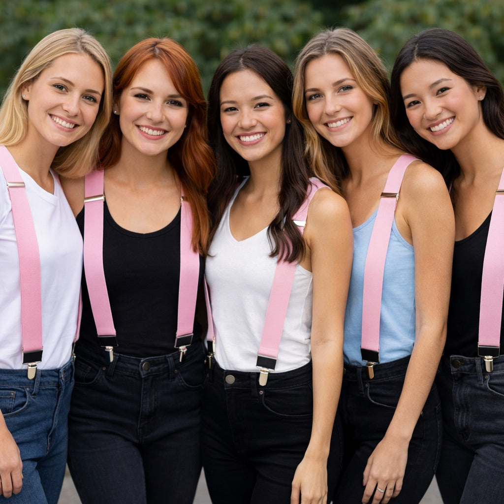 Suspenders for Women | Pink Suspenders | Elastic Clip On 1289