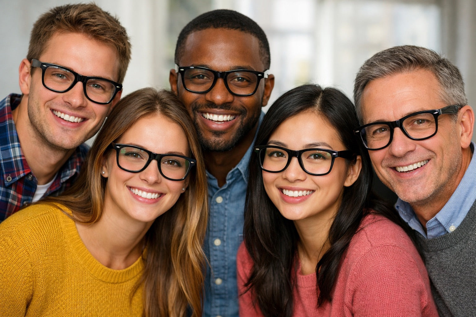 Retro Glasses Nerd Black Clear Lens  Size 12 PACK 1081