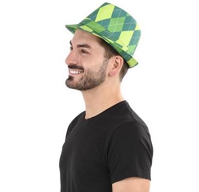 St Patricks Plaid Fedoras Bulk | 18003GR