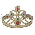 Gold Queen Crown with Jewels (12 PACK) 1485
