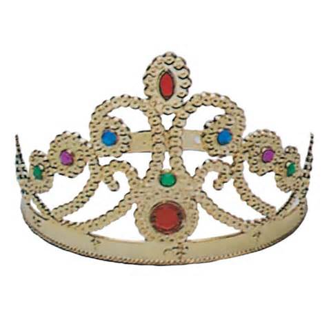 Gold Queen Crown with Jewels (12 PACK) 1485