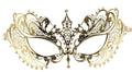 Luxury Filigree Laser Cut Metal Venetian Masquerade Mask Gold 9230