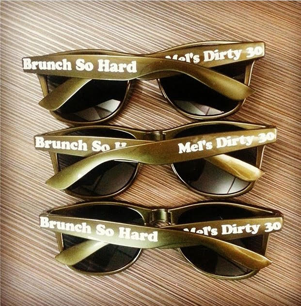 Stag Party | Stag Night | Mens Customized Sunglasses (Fonts in Picture Gallery)