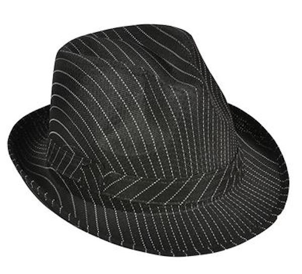 Black Felt Fedora Hat Basic 22.5" - 12 PACK Felt Adult Size